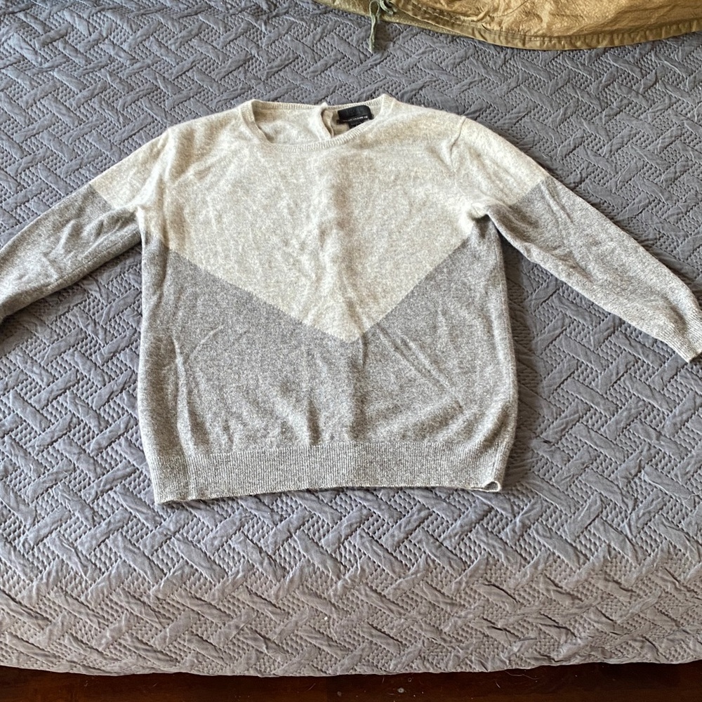 J. Crew Italian Cashmere Gray Sweater